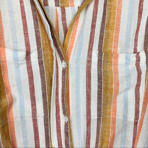 Cloth & Stone Multicolor Striped Sleeveless Tie Blouse - Picture 6 of 11